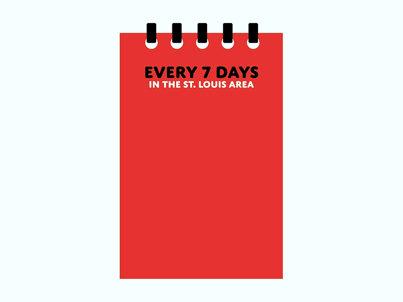 Every 7 Days in St. Louis babies cake notebook