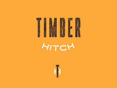 Timber Hitch Logo age aged grain orange outdoors th white wood