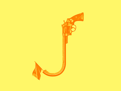 J: Boom boom flag gun j orange yellow