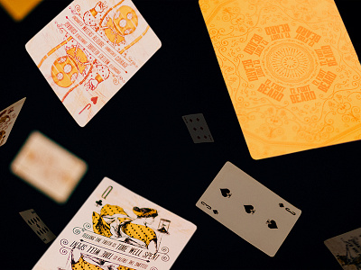 12 Foot Beard Poker Cards 12 foot beard cards jack orange queen yellow
