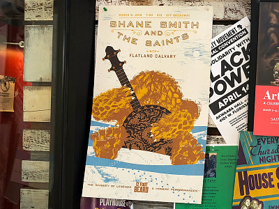 Shane Smith and the Saints: Momo 12ftb band banjo folklore legends missouri momo poster