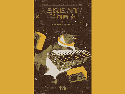 Space Penguin Poster 12ftb brent cobb floating penguin poster space speakers yellow