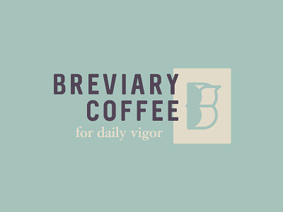 Breviary Coffee Logo book breviary coffee green logo vigor
