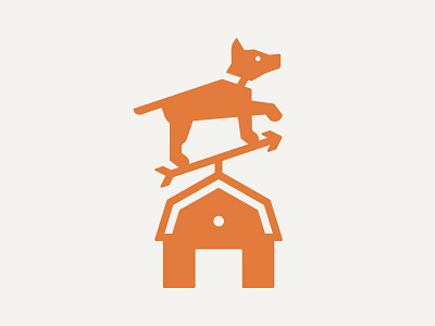 Seven Hills Veterinary Clinic: Symbol barn dog orange vet weathervane