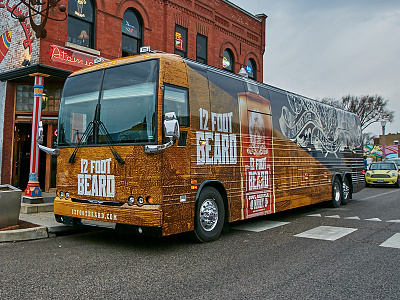 12 Foot Beard Tour Bus beard brown bus seal slash tour travel whiskey yellow