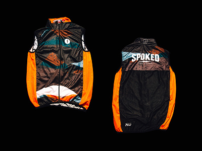 SPOKED BIKES & STUFF: Vest bicycle bolt branding cycle design illustration lightening orange pattern texture vector x