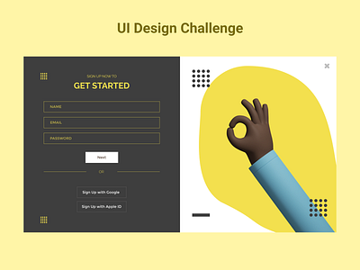 Sing up UI/UX - Daily UI Challenge 100days art daily dailyui designers dribbble hand illustration uichallenge