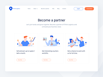 Become a partner - inner page design