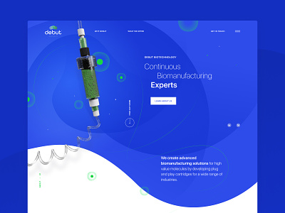 Main page design for Debut Biotech