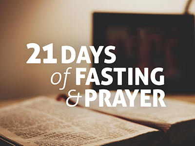 21 Days of Prayer and Fasting bible church graphic message series ministry prayer typography