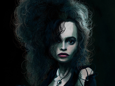 Bellatrix Lestrange caricature