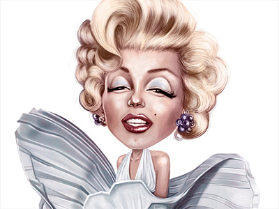 Marilyn Monroe caricature by Natalia Benavides C. on Dribbble