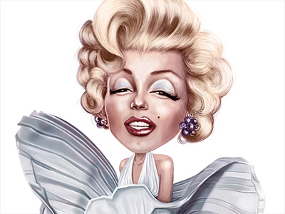 Marilyn Monroe caricature caricature illustration