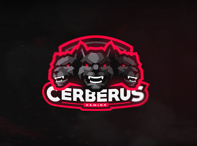 Cerberus Mascot Logo angry branding cerberus design dog e sports evil gire hades illustration logo mascot mascot logo red vector white