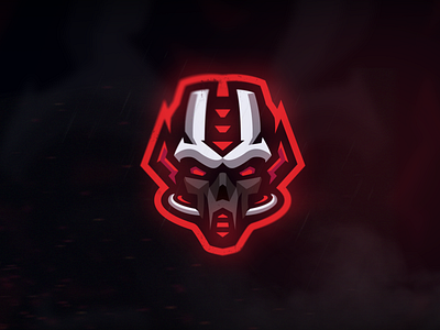 Robot Skull Mascot Logo