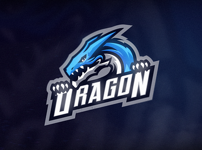 Dragon Mascot Logo 100$ angry art blue branding design dragon e sports fragon illustration logo looogooo mascot mascot logo sale vector