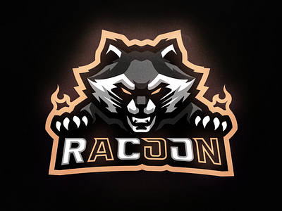 Racoon Mascot Logo angry art branding design e sports illustration logo mascot mascot logo racoon vector