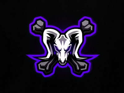 Cow Skull Mascot Logo