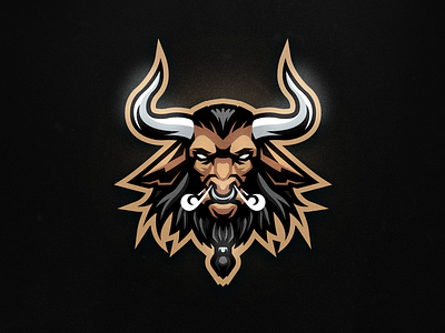 Minotaur Mascot Logo angry art branding brown bull design e sports grece illustration logo mascot mascot logo minotaur monster myth vector