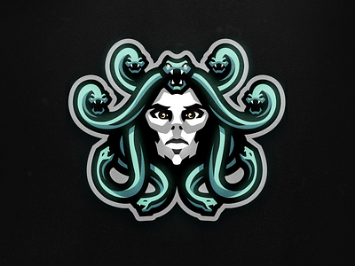 Medusa Mascot Logo angry art branding design e sports gorgon gorgone greece hair icon illustration logo mascot mascot logo medusa myth mythology snake vector women