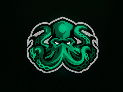 Octopus Mascot Logo angry art branding design e sports illustration kraken logo mascot mascot logo ocean octopus octopus kraken sea squid typography vector water