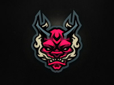 Oni Mascot Logo For SALE! angry art branding demon design e sports illustration japan logo mascot mascot logo myth oni vector