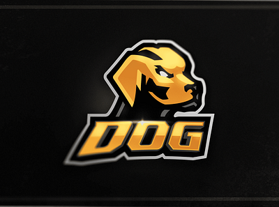 Dog Mascot Logo angry animal art branding design dog e sports gold illustration logo mascot mascot logo vector yellow