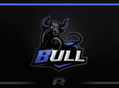 Bull Mascot Logo angry animal art blue branding bull design e sports gray illustration logo mascot mascot logo vector