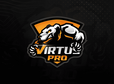 Virtus Pro logo redesign angry art bear branding csgo design e sports illustration logo mascot mascot logo orange pro team vector virtus virtuspro yellow