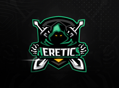 Team Heretics logo redesign angry art branding design e sports green heretics illustration logo magic mascot mascot logo sword team heretics vector wizard