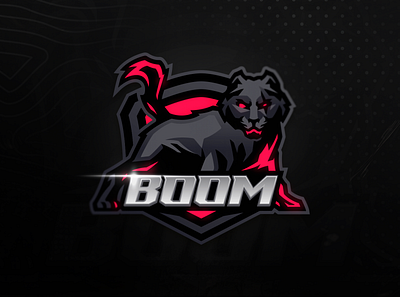 Boom Esports logo redesign angry art boom branding design e sports illustration logo mascot mascot logo red vector wolf