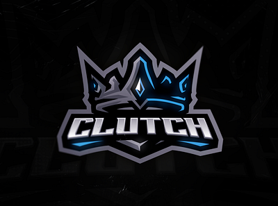 Clutch mascot logo redesign branding clutch crown design illustration logo mascot mascot logo metalic nba silver typography vector