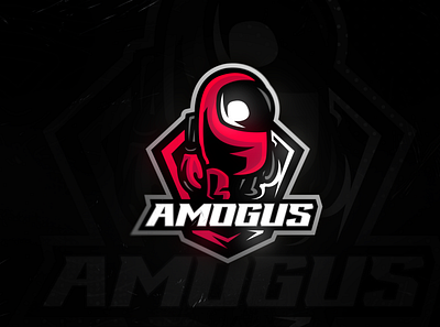 Amogus mascot logo amogus among us branding design illustration imposter logo mascot mascot logo sus sussy baka typography ui ux vector