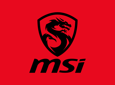 MSI logo redesign branding computer design device dragon e sports illustration logo mascot mascot logo msi red typography ui ux vector