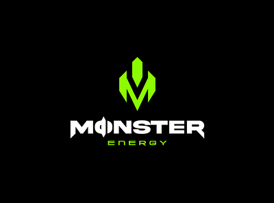 Monster Energy redesign branding design drink energy green illustration logo mascot mascot logo monster monster energy typography ui ux vector
