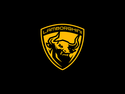 Lamborghini logo redesign by Nikita on Dribbble