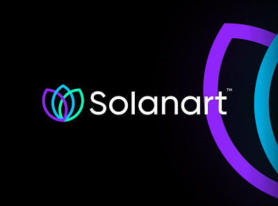 Solanart - Logo Redesign blockchain branding colorful crypto design eth ethereum flower illustration logo mascot logo nft redesign solana typography