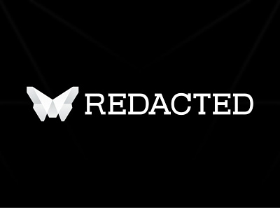 Redacted - Logo Redesign branding butterfly coin crypto defi design eth ethereum logo nft noir origami redacted token vector white