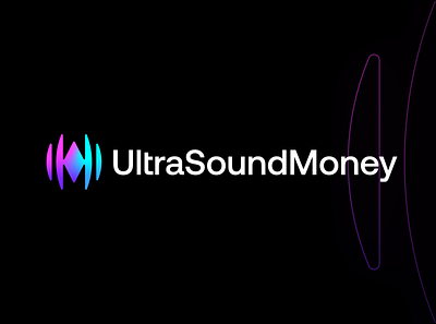 Ultra Sound Money - Logo Design bat blockchain branding coin crypto defi design eth ethereum illustration logo money music nft opensea sound token ultra sound vector wave