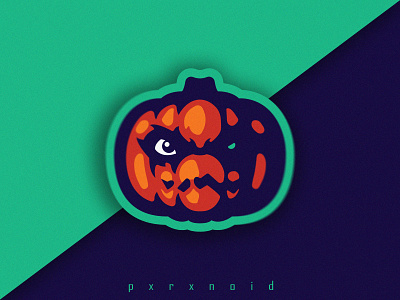 Evil Pumpkin Mascot Logo