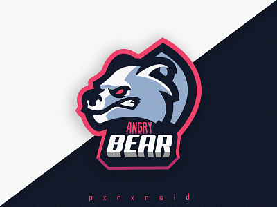 Angry Bear Mascot Logo angry app art bear branding design e sports flat icon illustration logo mascot mascot logo ui vector web white