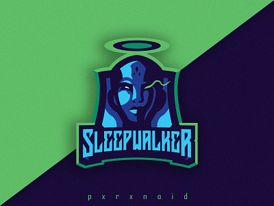 Sleepwalker Mascot Logo app art blue branding design e sports flat icon illustration logo mascot mascot logo sleep vector web