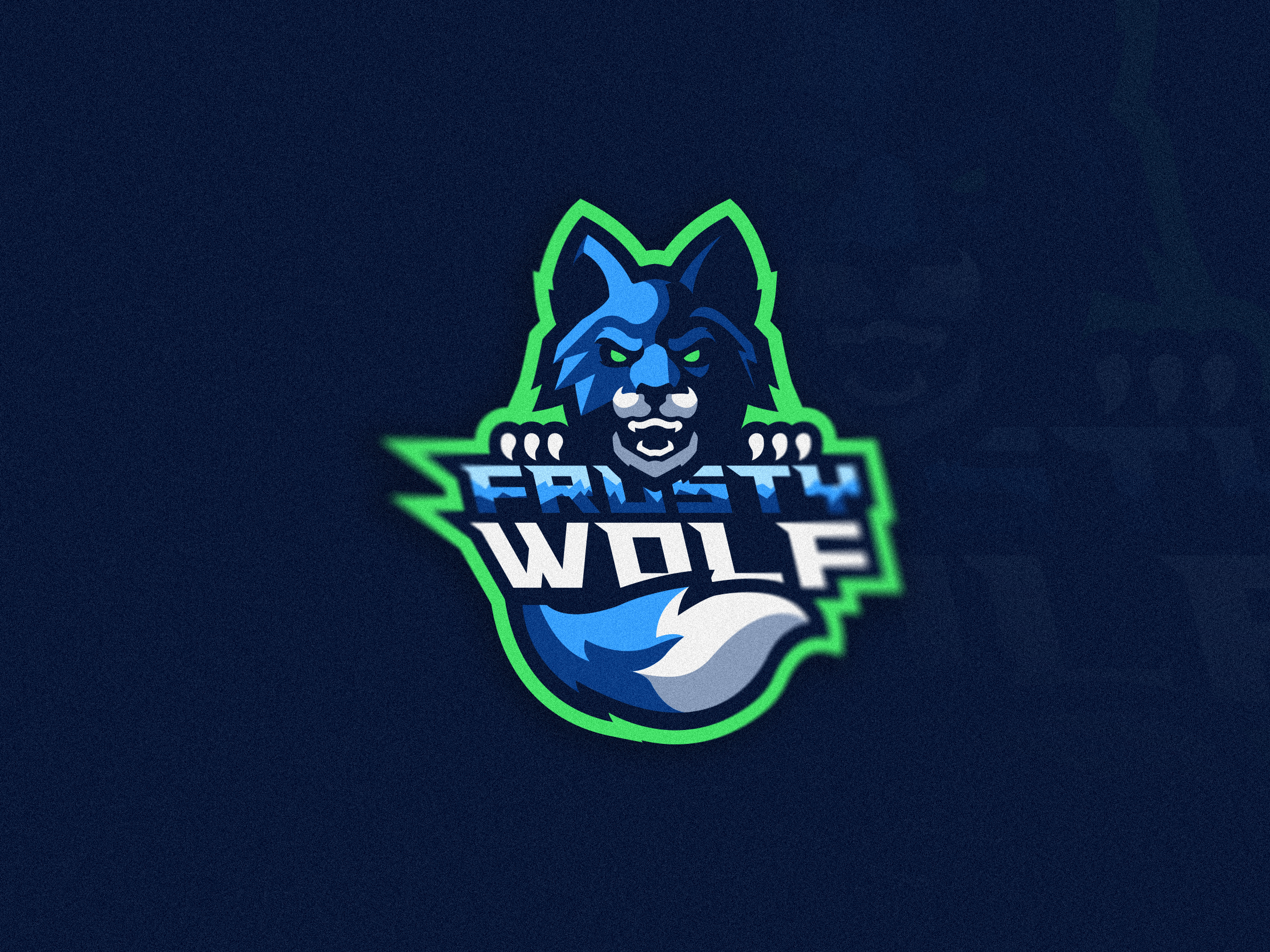 Frosty Wolf Mascot Logo By Pxrxnoid Design Inspiration