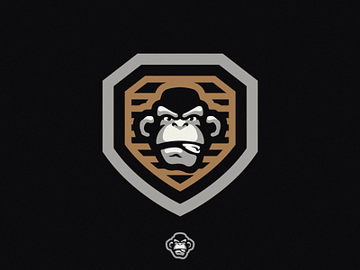Monkey Mascot Logo angry app art branding design e sports flat icon illustration logo mascot mascot logo monkey vector web white