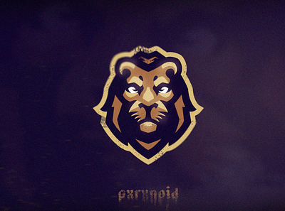 Lion Mascot Logo angry branding e sports illustration king lion logo mascot mascot logo purple vector