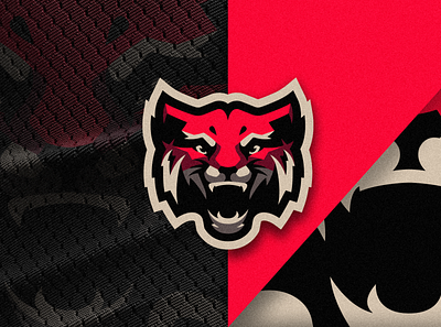 Tiger Mascot Logo angry animal branding design e sports flat lion logo mascot mascot logo red tiger vector white