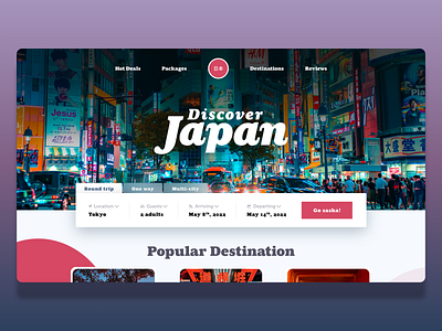 Discover Japan design japan landing page ui ui design website