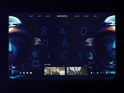 Concept for Musical Band "MoonZoo" concept landing landingpage ui ux uxui web web design