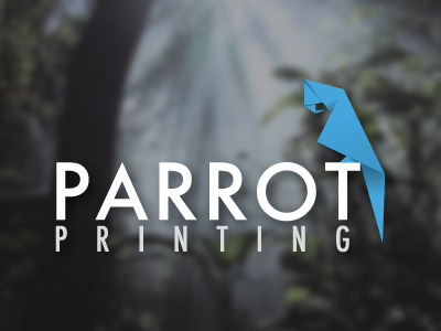 Parrot Printing Logo branding logo origami parrot printing