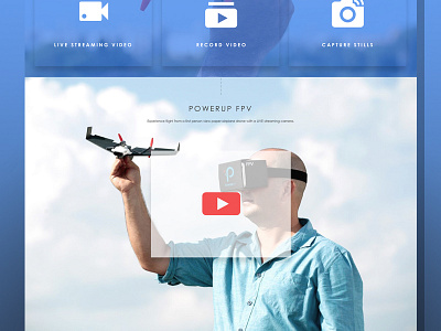Power Up Toys FPV Landing Page Video Concept drone fly google cardboard landing mashable mobile page paper plane plane virtual reality vr wired
